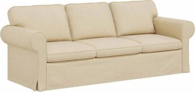 vidaXL Kanapé Krém 215 x 82 x 80 cm szövet
