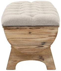 tömör fa és szövet tárolópad 103 x 51 x 44 cm