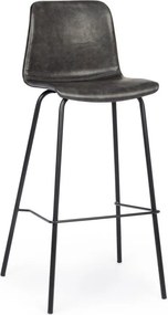 Sötétszürke kárpitozott bárszék (ülésmagasság 75 cm) Kyra – Bizzotto