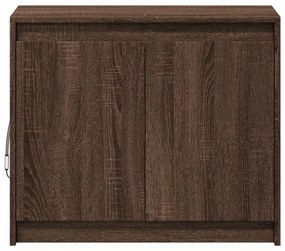 barna tölgy színű szerelt fa tálalószekrény LED-del 72x34x61 cm