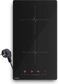 Klarstein PowerGlide indukciós főzőlap | Modern, kompakt és nagy teljesítményű | 2 főzőzóna | 3500 W | 30 cm