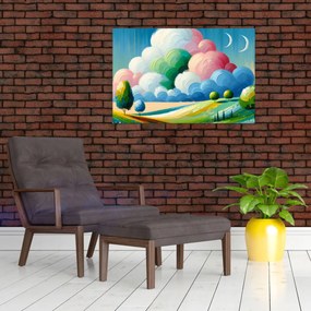 Kép - Tájkép felhővel (90x60 cm)