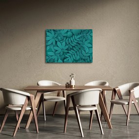 Kép - Türkiz levelek (70x50 cm)