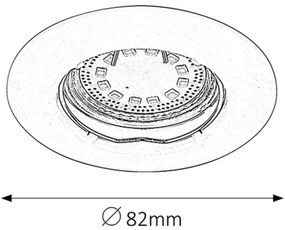 Rabalux 1048 - KÉSZLET 3xLED Beépíthető lámpa LITE 3xGU10-LED/3W/230V