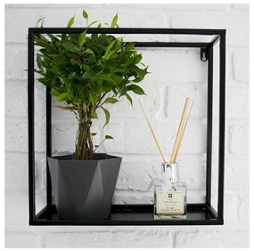 Fali polc 35x35 cm fekete