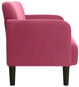 bordó bársony loveseat kanapé 109 cm