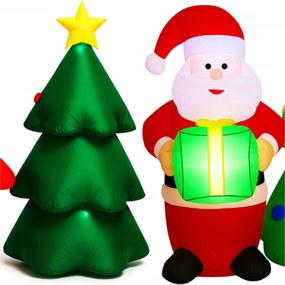 Felfújható Karácsonyi Dekoráció Karácsonyfa És Mikulás Led
