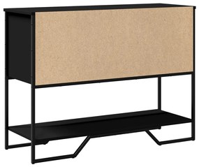 fekete szerelt fa tálalóasztal 100 x 35 x 74,5 cm