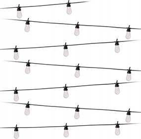 Led Girlanda Lámpák Kerti Izzók Dekoratív Könnyű Tömör Vilde 12,5 m