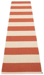 Téglavörös-krémszínű kültéri-beltéri futószőnyeg 70x300 cm Bob Brick – Pappelina