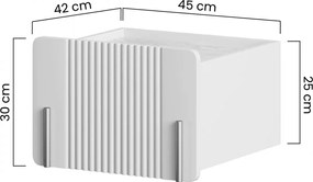 Malmi fali éjjeliszekrény 45 cm fiókkal - kasmír / fekete