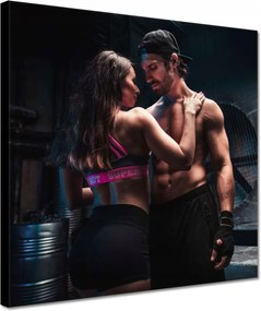 Vászonkép 30x30 Szerelem az edzőteremből Erő