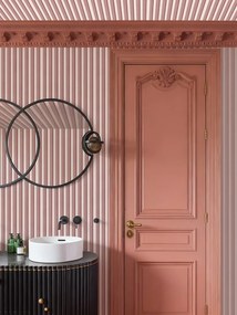 Esselle Home A La Mode Lolen mályva-rózsaszín csíkos vlies tapéta – 100617EH