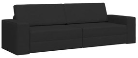 Földi Kanapéágy 2 az 1-ben Fekete 245x150x60.5 cm Szövet