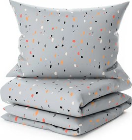 Krepp ágynemű kiságyhoz Renforcé PINTURA szürke Ágyneműhuzat mérete: 45 x 65 cm | 90 x 140 cm