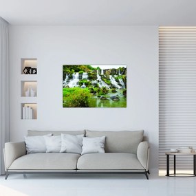 Kép - vízesés zöldövezetben (90x60 cm)