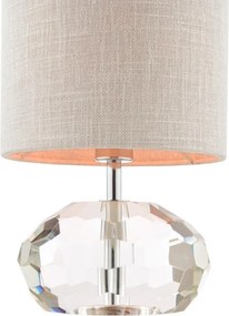 LAURA ASHLEY 3754722-Q IVY Kristály Asztali lámpa Csiszolt króm, Szürke E14 IP20