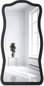 Blobs Tutti fali tükör hullámos fekete keretben 50x100 nappaliba