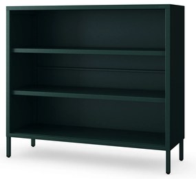 Alacsony polcos szekrény LUCA , 1000 x 900 x 350 mm, Modern: palack zöld