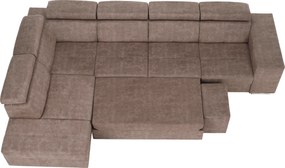 Ülőgarnitúra, bézs, balos, MALAGA BIG