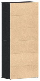 Cipőszekrény Fekete Tölgy 80x39x180 cm Mérnöki Fa