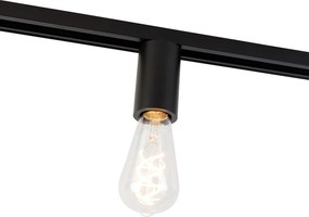 E27 foglalat sín felfüggesztéssel 1 fázisú sínhez fekete - Jeana