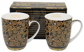 Klimt porcelán bögre két személyes szett díszdobozban - 400 ml - Életfa