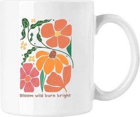 Bögre Virágok növények Art 3 Fehér 330ml