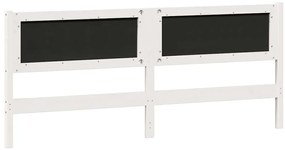 Fejtámla Egyéb Fehér és világosszürke 200 cm Tömör fenyőfa