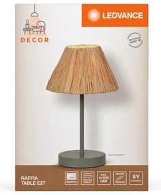 Ledvance - Asztali lámpa DECOR RAFFIA 1xE27/15W/230V raffia háncs
