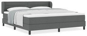 Boxspring Ágy Matrac Szürke 180x200 cm Anyag