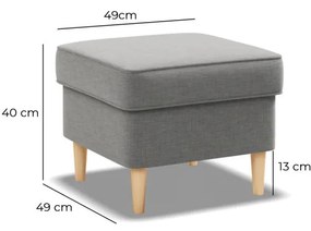 Uszak lábtartó, fonott, szürke