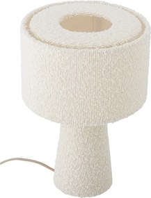 Fehér asztali lámpa textil búrával (magasság 30 cm) Emmie – Bloomingville