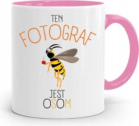 Rózsaszín Bögre Fotósnak Ajándék Nyomtatott Fotóval