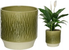 Zöld Stílusos Kerámia Kaspó 13X13CM Tartós