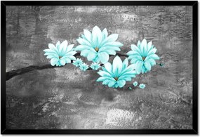 Poszter keretben 60x40 Türkiz magnólia