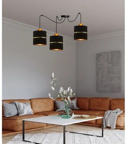 Csillár zsinóron ASSAM 3xE27/60W/230V fekete