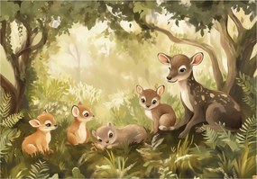 Fotótapéta Gyerekeknek Erdő Állatok Tapéta Gyerekszoba 200x140