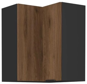 Felső sarok konyhaszekrény Monzesa 60x60 GN 72 2F (okapi dió + fekete) . 1096955