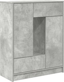 vidaXL betonszürke komód fiókokkal és ajtókkal 73x31x90 cm