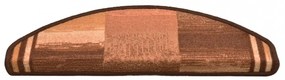 15 db barna öntapadó lépcsőszőnyeg 65 x 21 x 4 cm