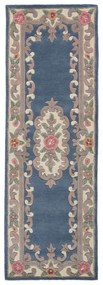 Aubusson kék gyapjú szőnyeg, 67 x 210 cm - Flair Rugs