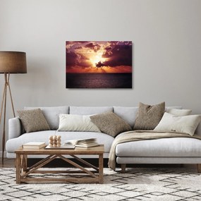 A nap képe a felhők mögött (üvegen) (70x50 cm)