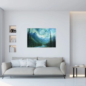 Kép - Táj Van Gogh érintésével (90x60 cm)