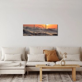 Tenger hullámai képe (órával) (90x30 cm)