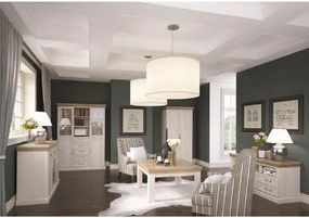 vitrines szekrény, északi sosna/vadtölgy, ROYAL W4D