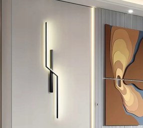 Fekete Fali lámpa Luxus Modern Nagy 80 cm Falra szerelhető