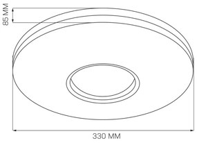 LED Fürdőszobai mennyezeti lámpa DETROIT LED/18W/230V á. 33 cm IP44