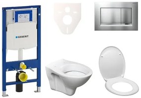 Fali WC szett Geberit előtétfalas szereléshez + Ceramia S-Line Pro WC 111.300.00.5ND7