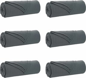 vidaXL Takarók 6 pcs Sötétszürke 280 x 210 cm Gyapjú